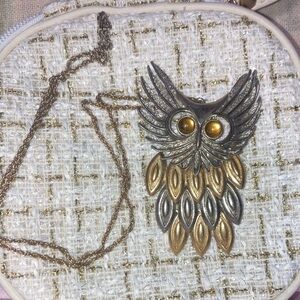 Vintage Owl Pendant Necklace